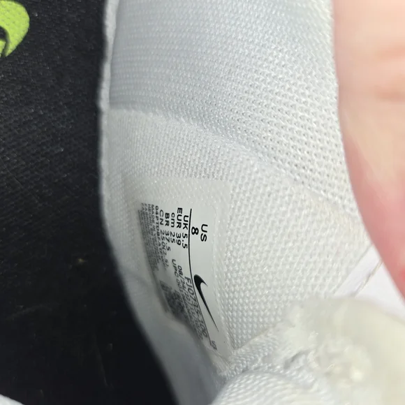 Nike Air Force 1 White Sneakers with Pink and Blue Accents - Picture 7 of 12